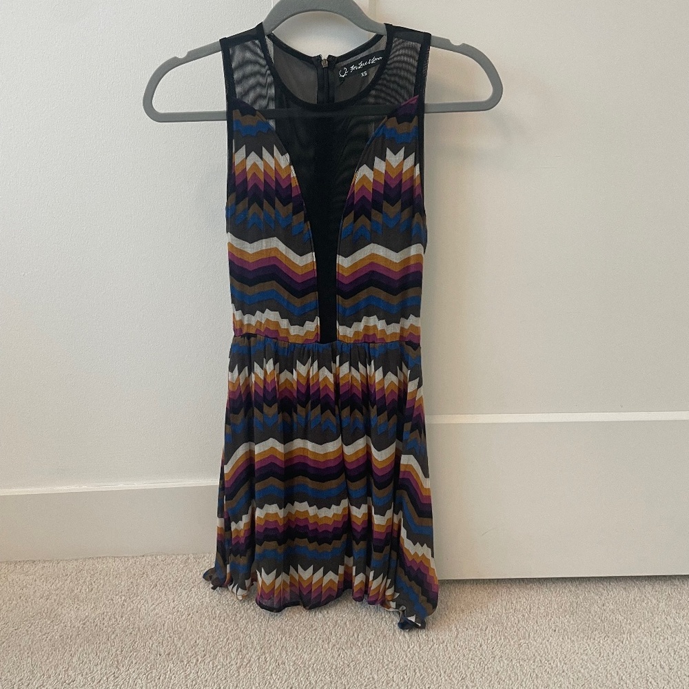 For love & Lemons dress, sheer back and plunge front